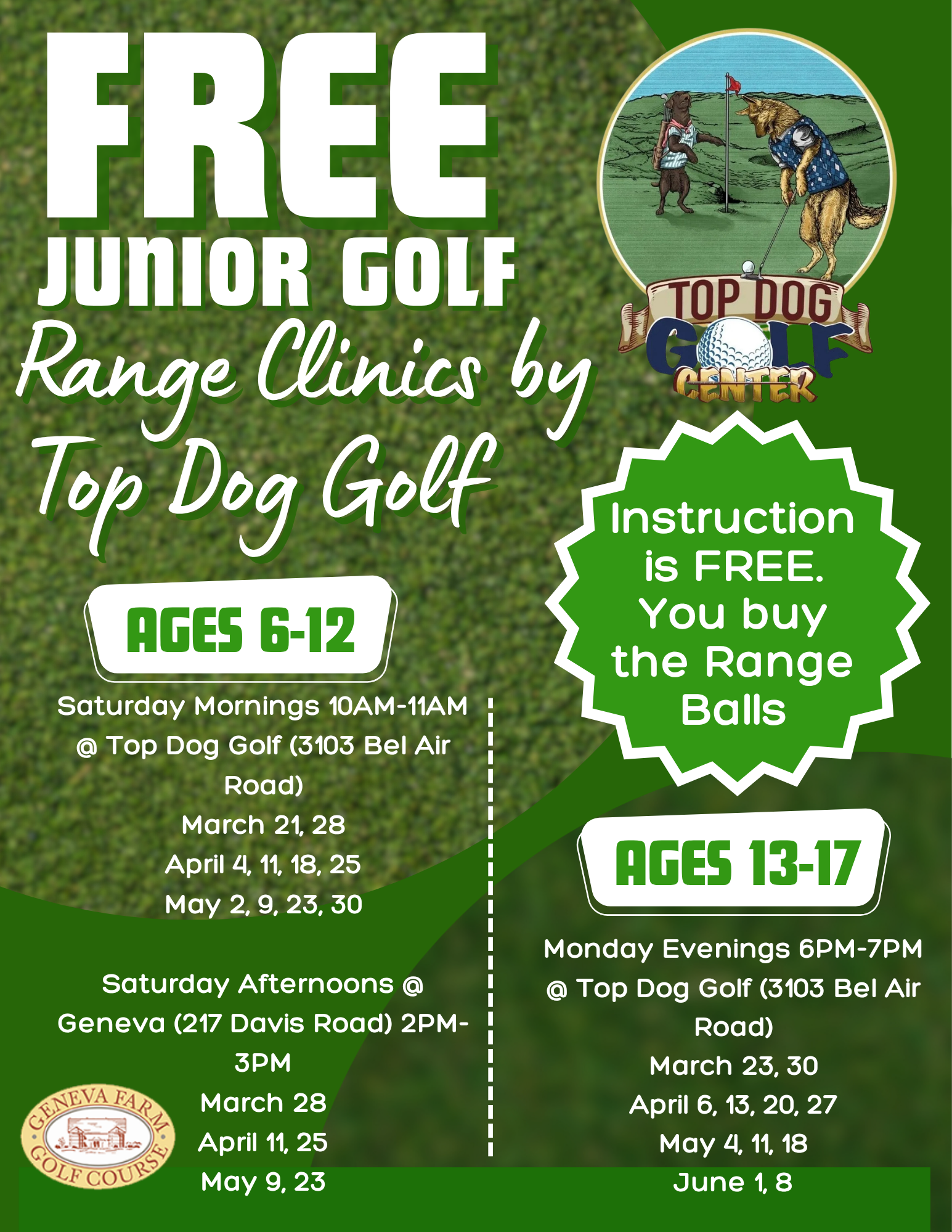 Free Junior Clinics